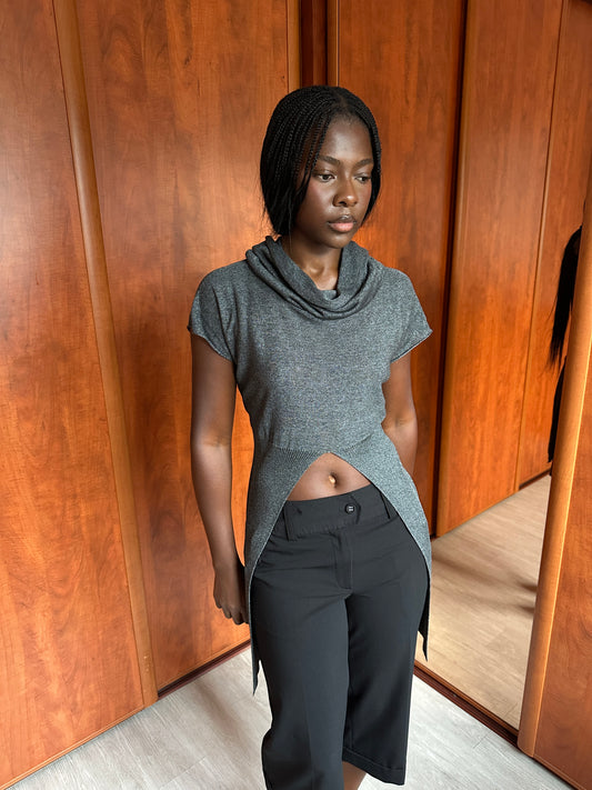 SARAH PACINI SHIMMERY ASYMMETRIC TUNIC