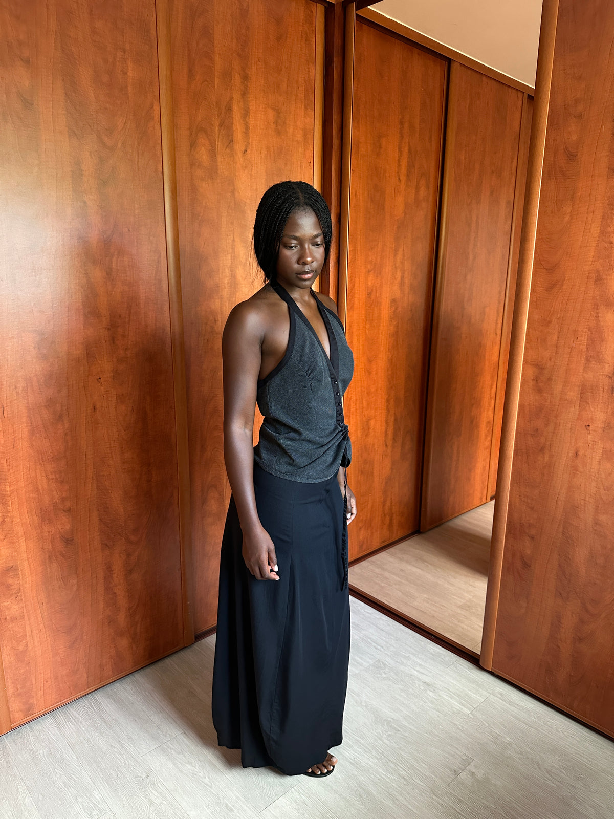 SARAH PACINI WOOL BLEND SKIRT