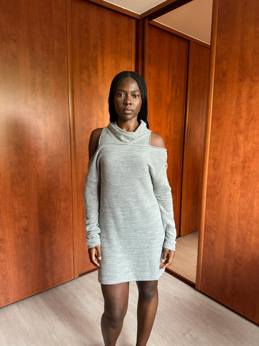 SARAH PACINI LAYERED KNIT DRESS
