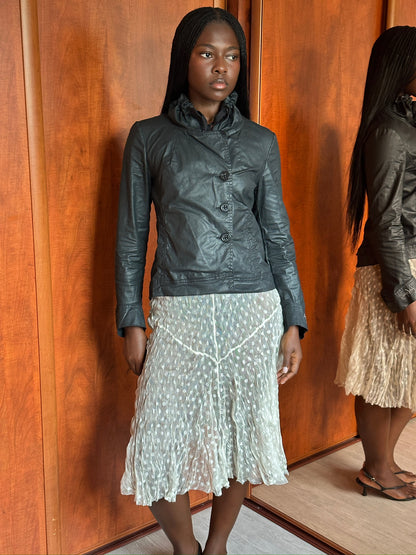 VINTAGE SHEER POLKA DOT SKIRT