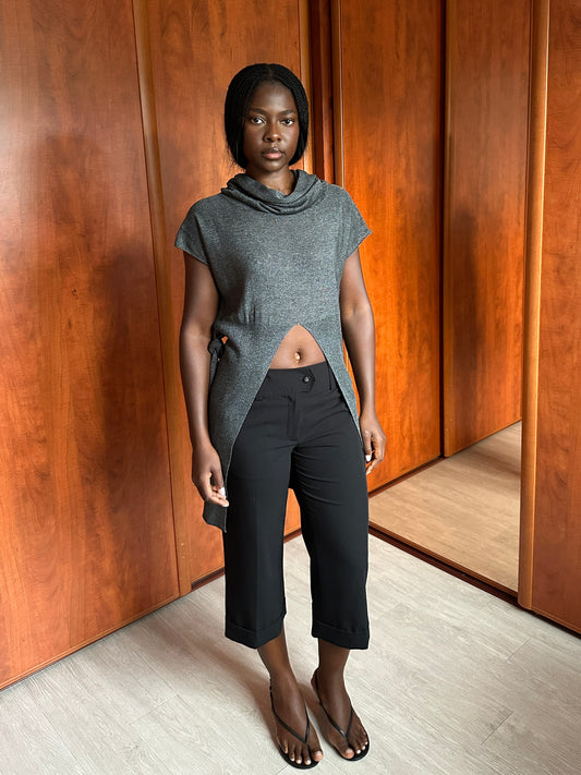 SARAH PACINI SHIMMERY ASYMMETRIC TUNIC