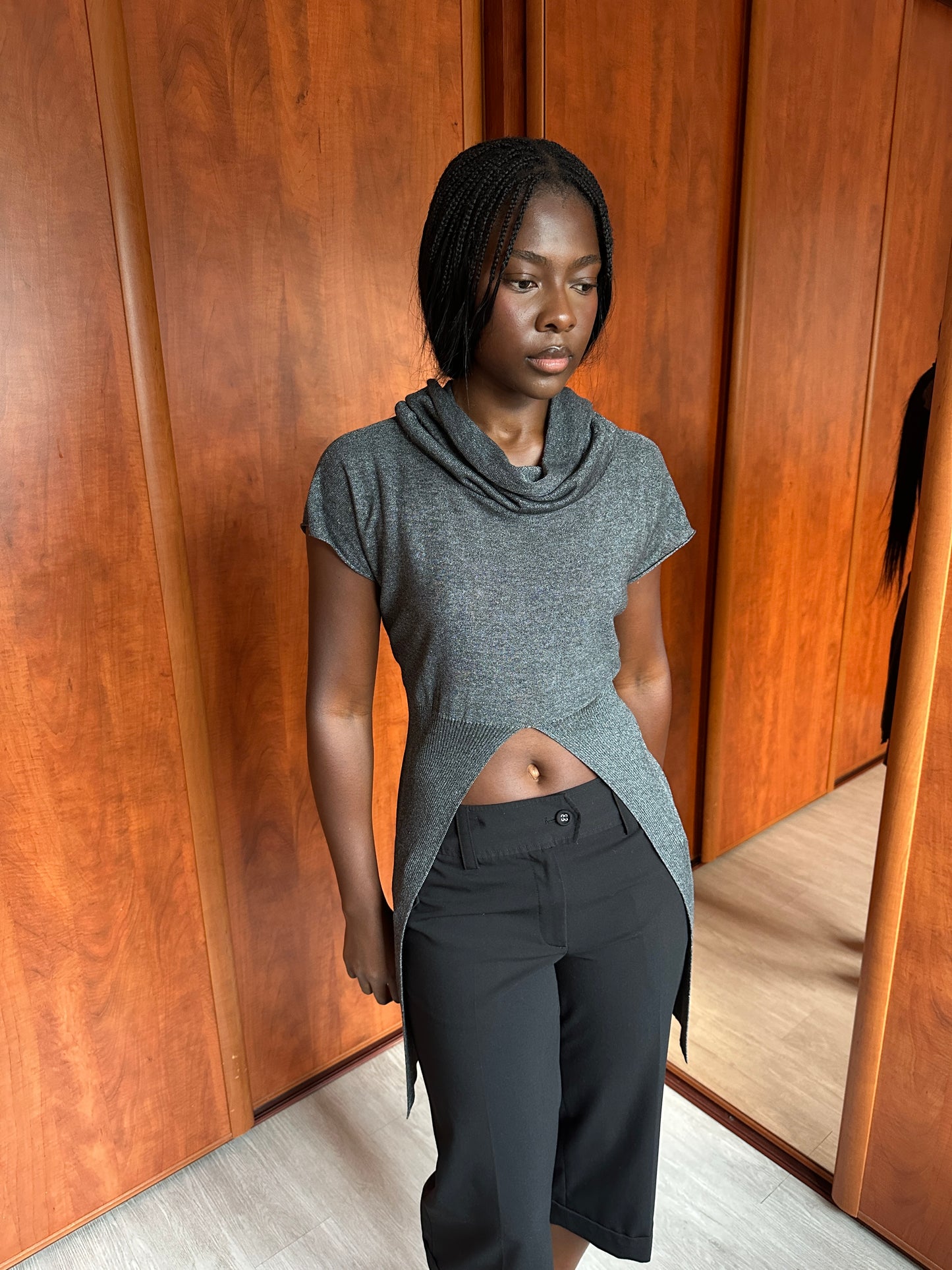 SARAH PACINI SHIMMERY ASYMMETRIC TUNIC