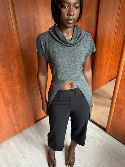 VINTAGE STRAIGHT-LEG CAPRI TROUSERS