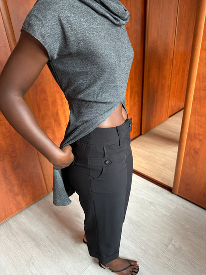 VINTAGE STRAIGHT-LEG CAPRI TROUSERS