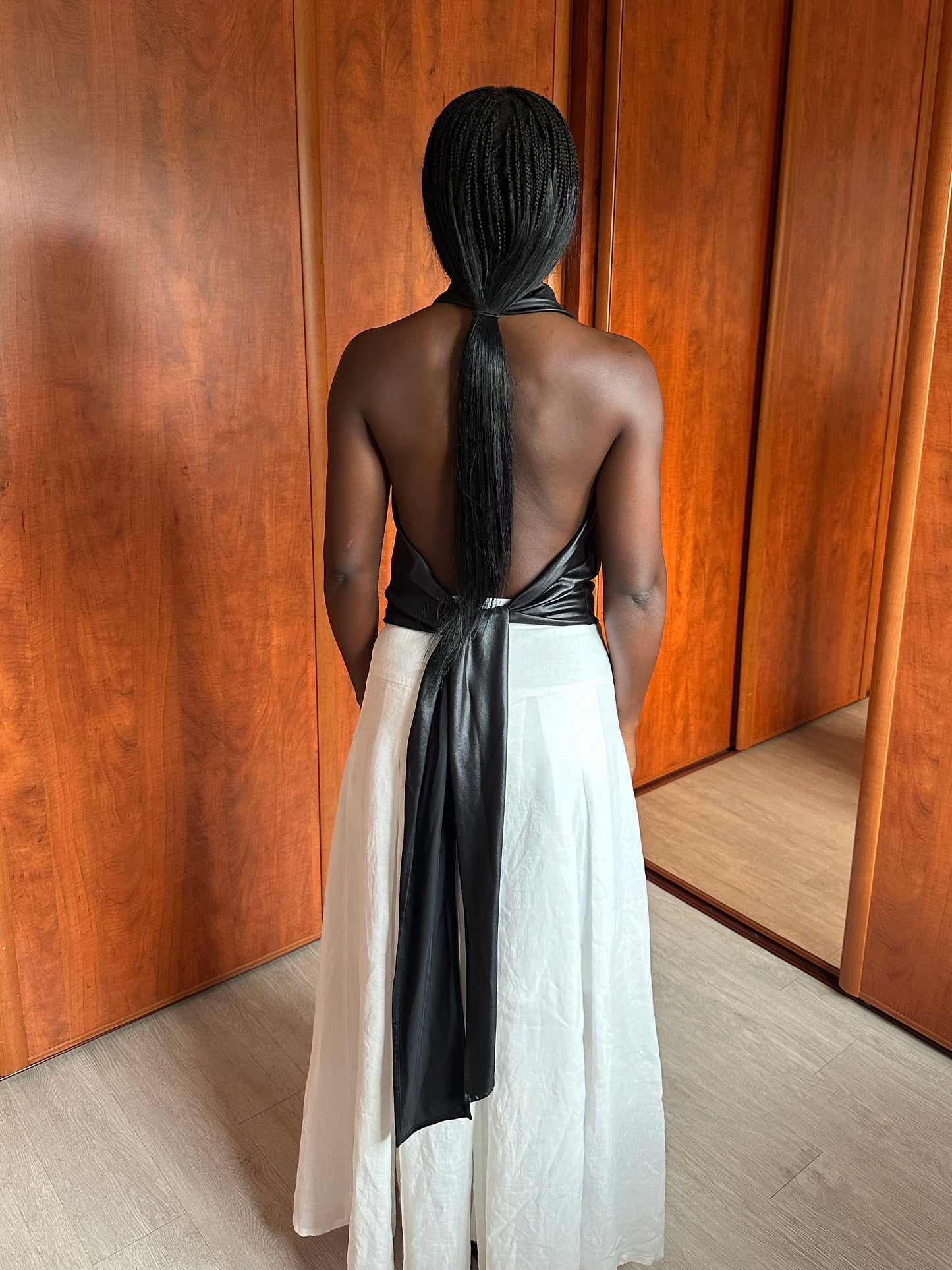 SARAH PACINI DRAPED OPEN BACK TOP