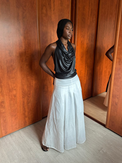 VINTAGE CUTOUT PLEATED SKIRT