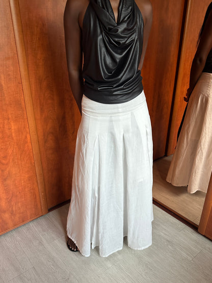 VINTAGE CUTOUT PLEATED SKIRT