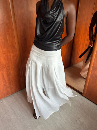 VINTAGE CUTOUT PLEATED SKIRT