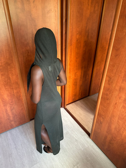 SARAH PACINI HOODED WOOL DRESS