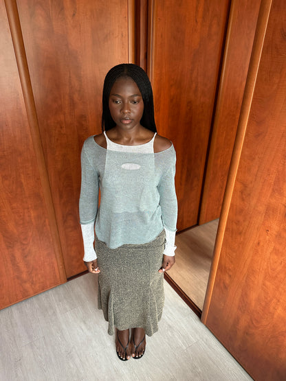 CREA CONCEPT LAYERED KNIT TOP