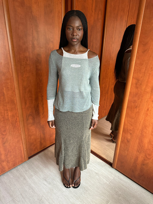 CREA CONCEPT LAYERED KNIT TOP