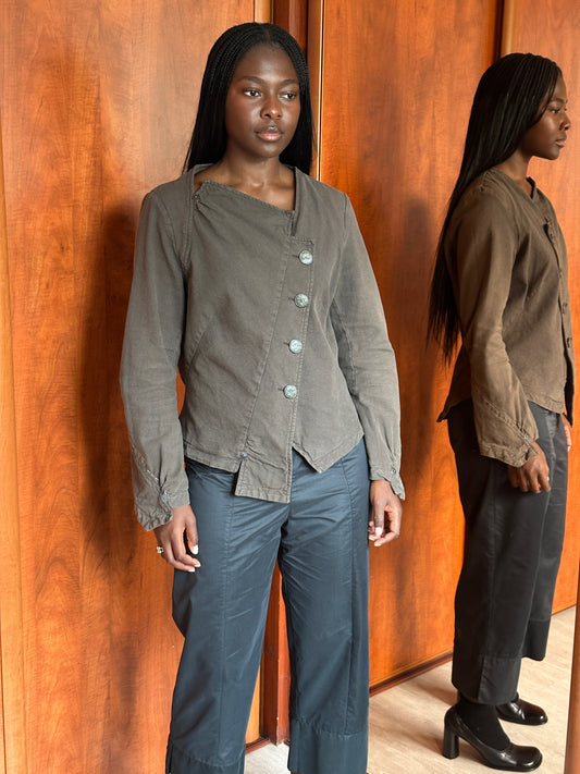 COP COPINE ASYMMETRICAL COTTON JACKET