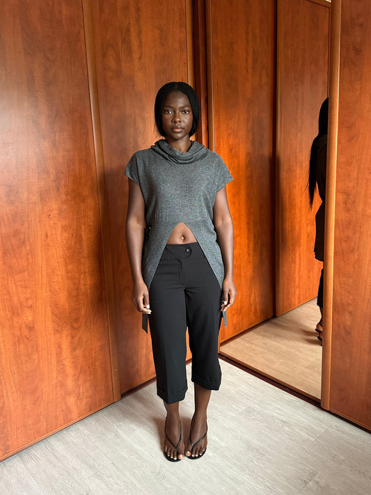 VINTAGE STRAIGHT-LEG CAPRI TROUSERS
