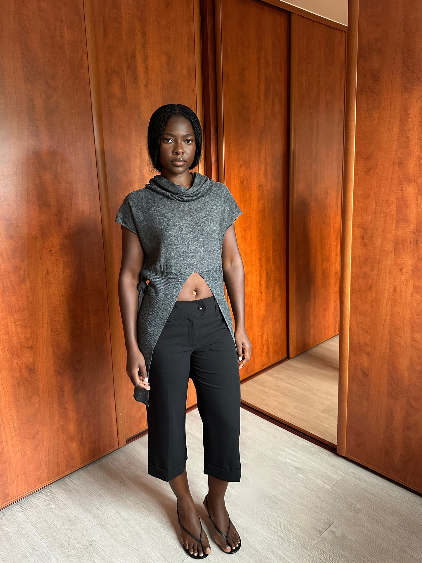 VINTAGE STRAIGHT-LEG CAPRI TROUSERS