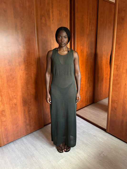 SARAH PACINI HOODED WOOL DRESS