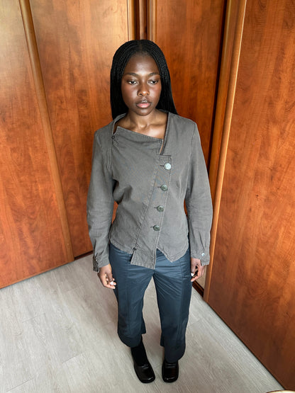 COP COPINE ASYMMETRICAL COTTON JACKET