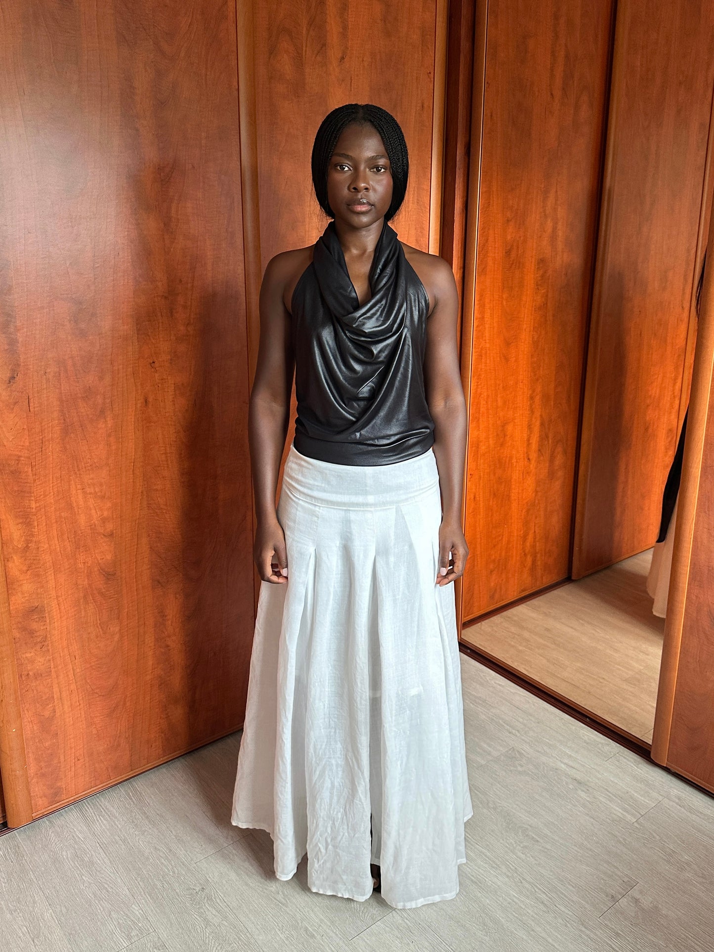 SARAH PACINI DRAPED OPEN BACK TOP