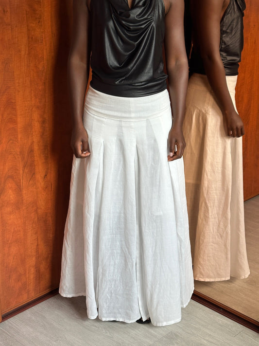 VINTAGE CUTOUT PLEATED SKIRT