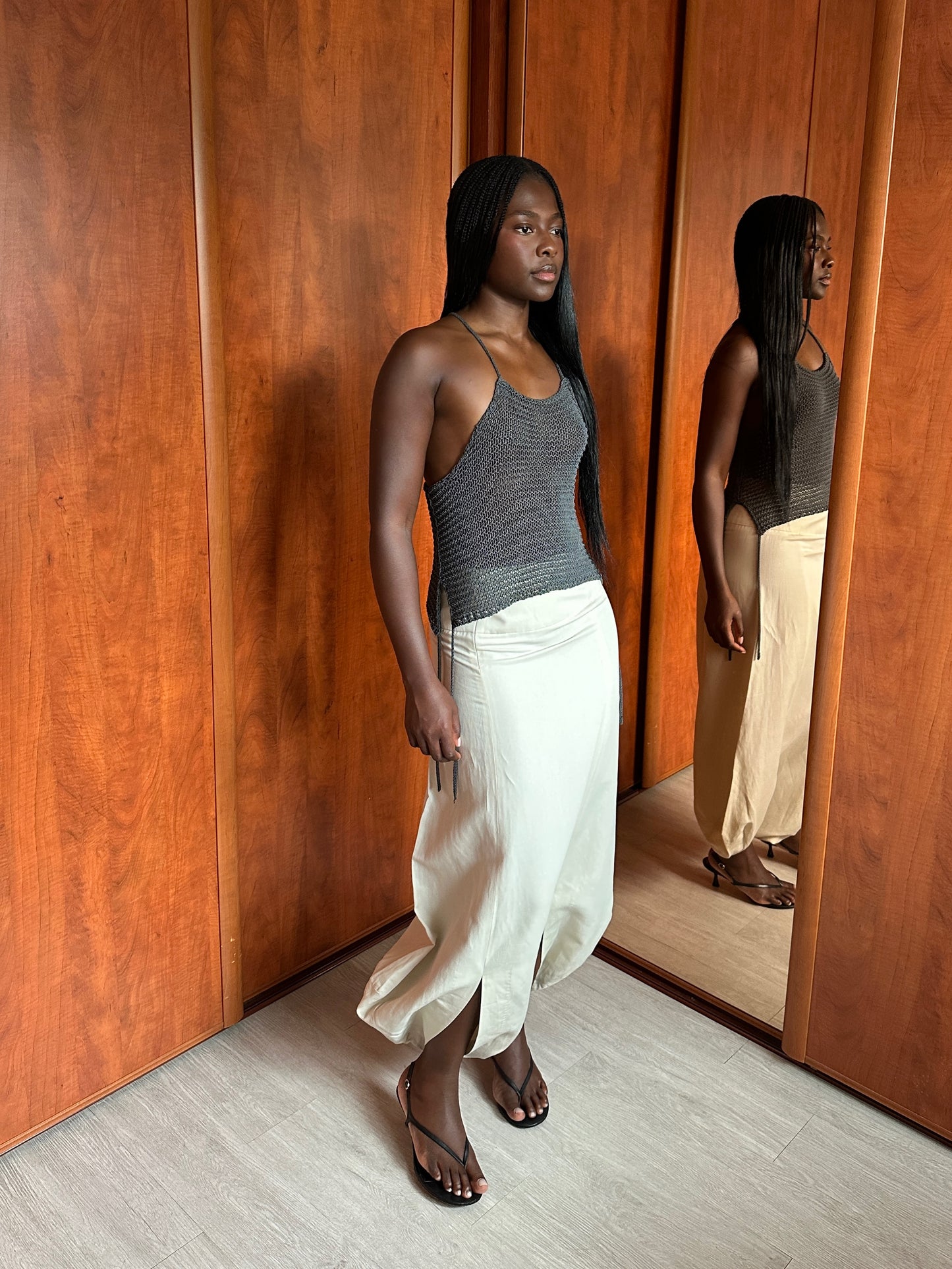 SARAH PACINI OPEN KNIT TOP