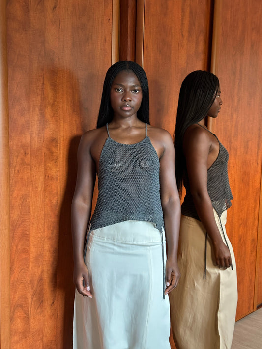 SARAH PACINI OPEN KNIT TOP
