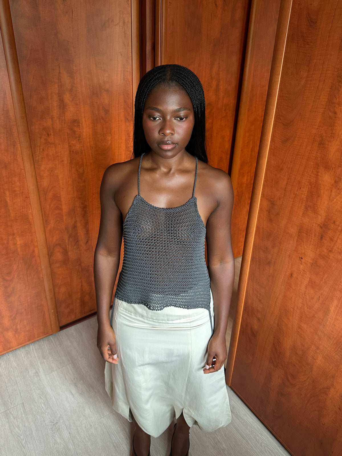 SARAH PACINI OPEN KNIT TOP