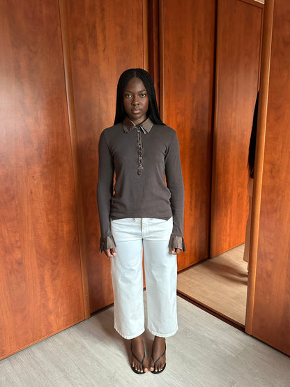 COP COPINE DOUBLE COLLAR TOP