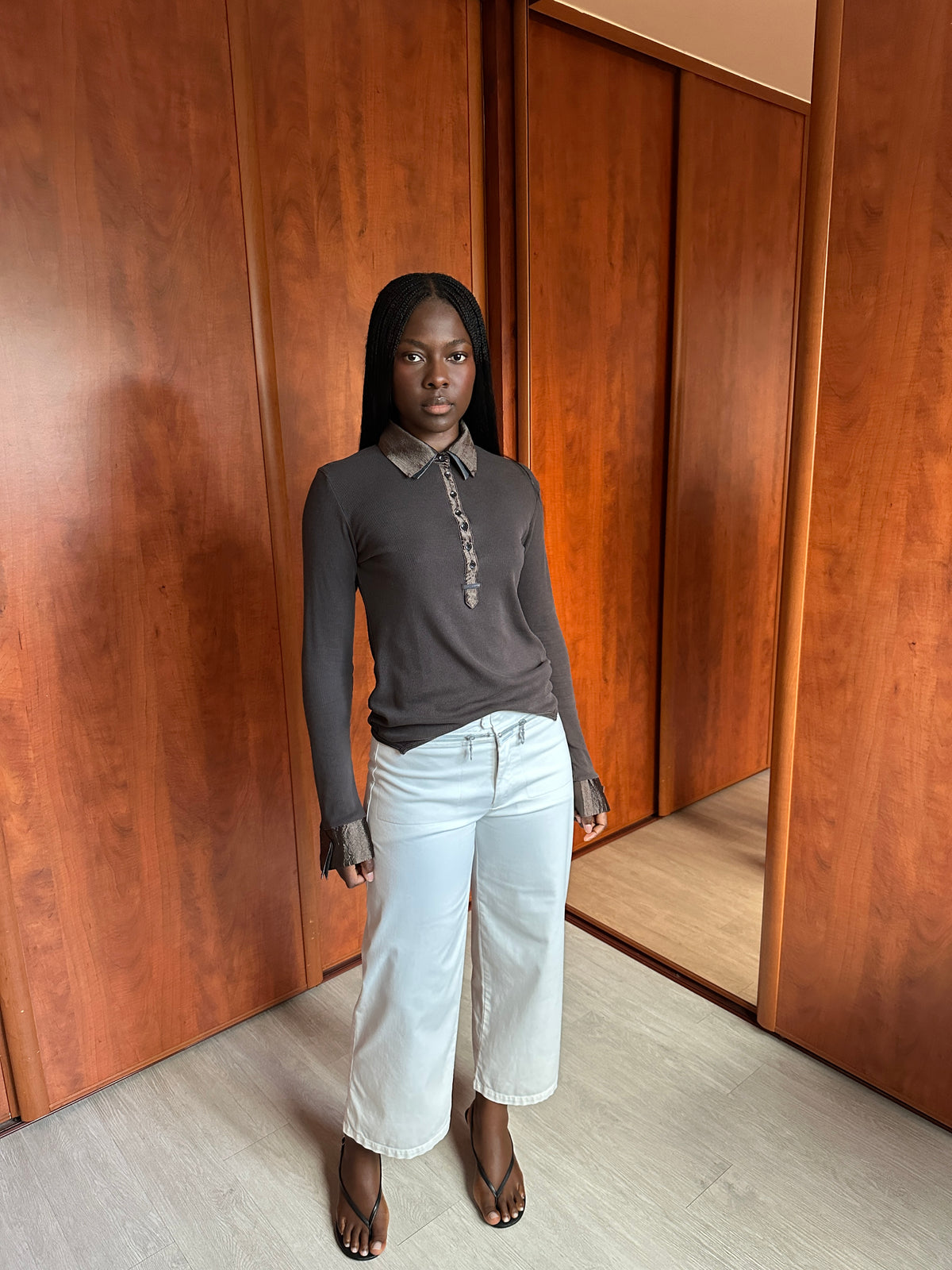 COP COPINE DOUBLE COLLAR TOP
