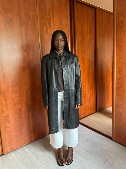 VINTAGE CLASSIC LEATHER COAT