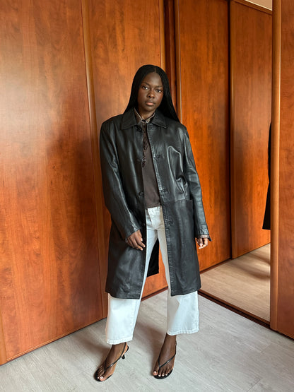 VINTAGE CLASSIC LEATHER COAT