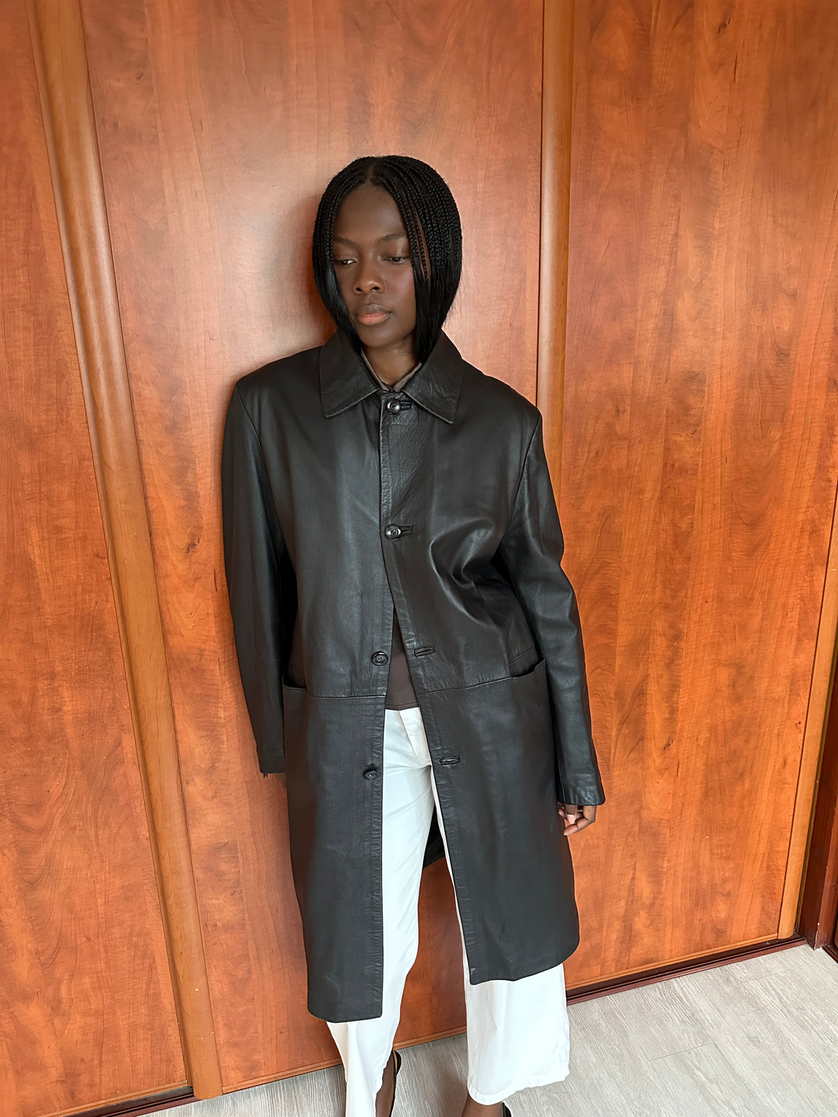 VINTAGE CLASSIC LEATHER COAT