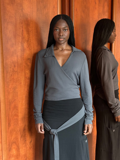 SARAH PACINI WRAP AROUND TOP