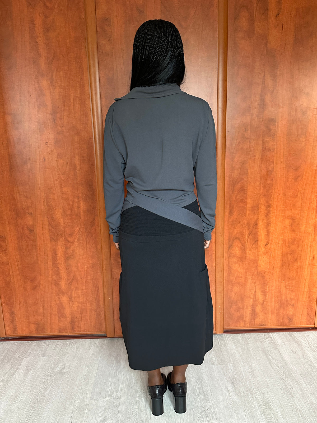 SARAH PACINI RUCHED WAIST SKIRT