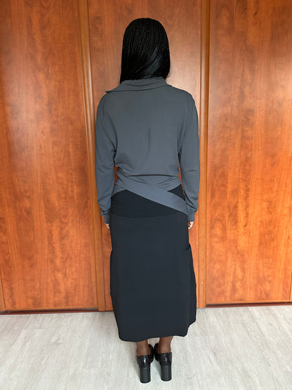 SARAH PACINI RUCHED WAIST SKIRT