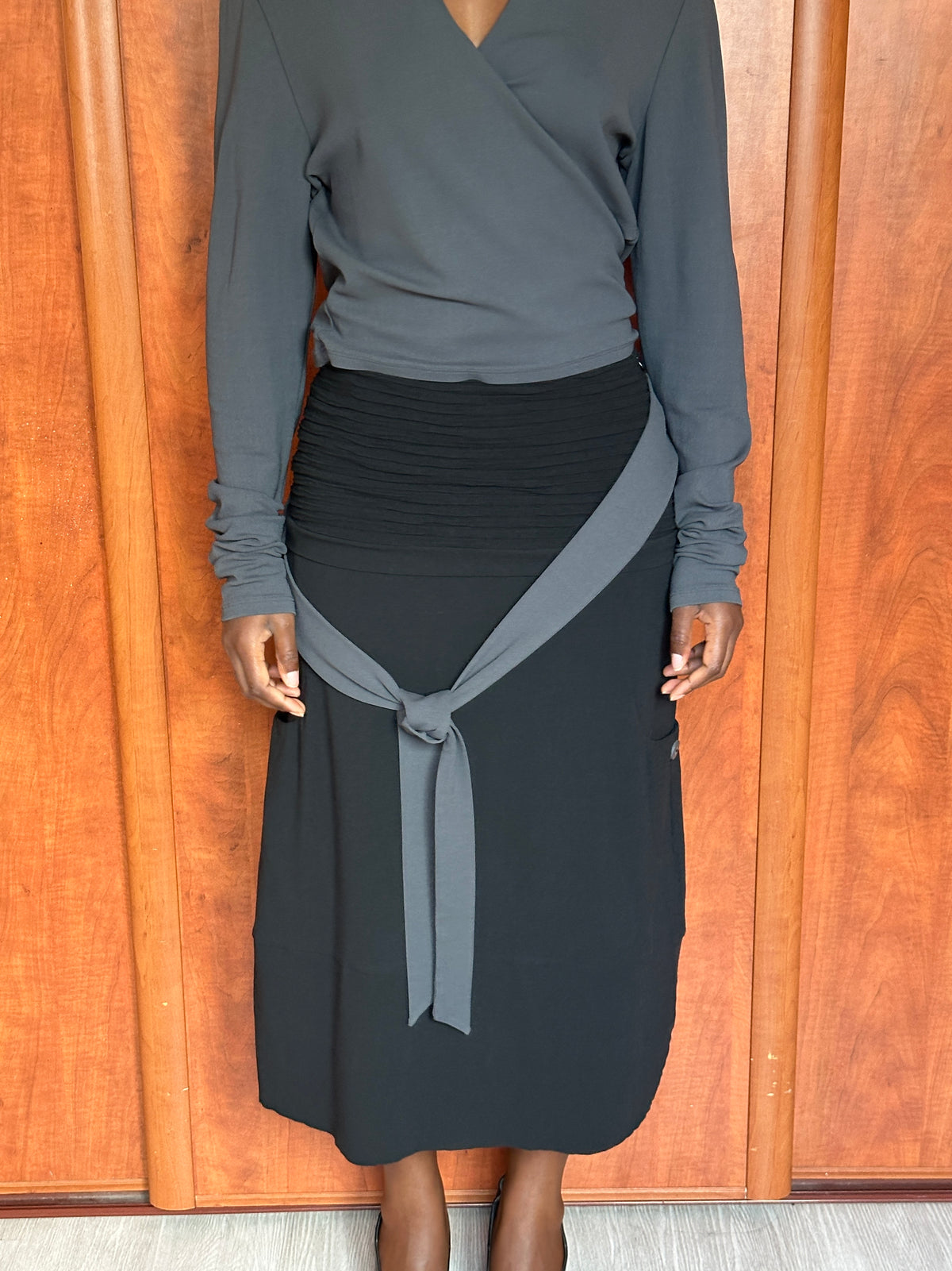 SARAH PACINI RUCHED WAIST SKIRT