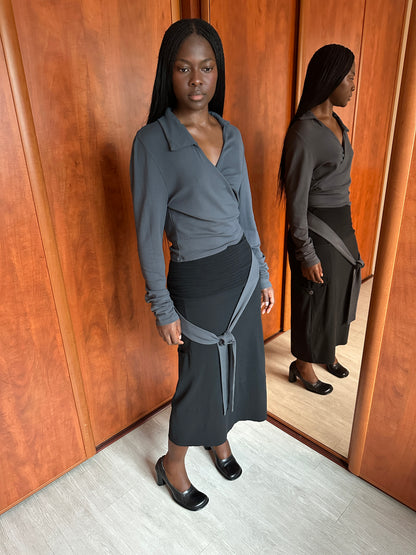 SARAH PACINI WRAP AROUND TOP