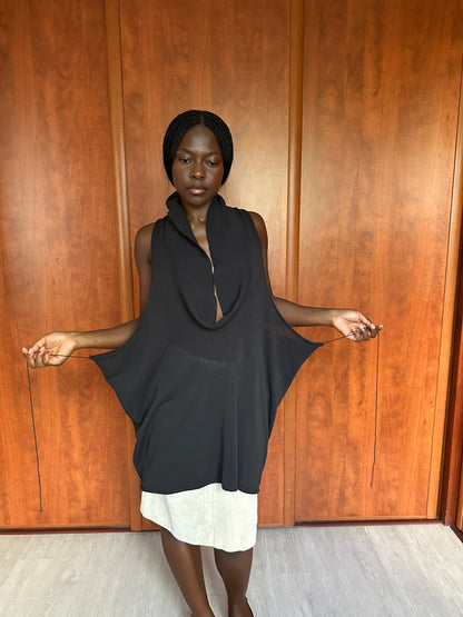 SARAH PACINI COWL NECK DRESS