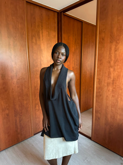 SARAH PACINI COWL NECK DRESS