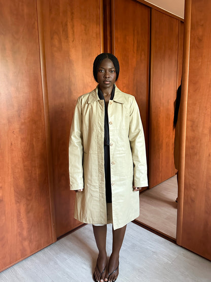 VINTAGE CLASSIC LEATHER COAT