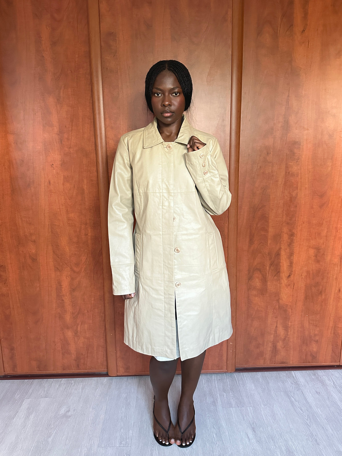 VINTAGE CLASSIC LEATHER COAT