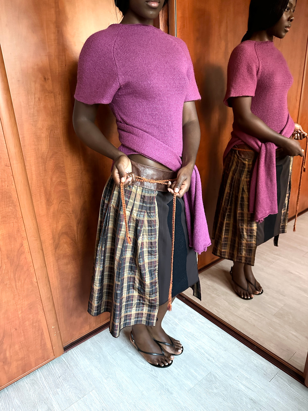 VINTAGE PLAID SKIRT