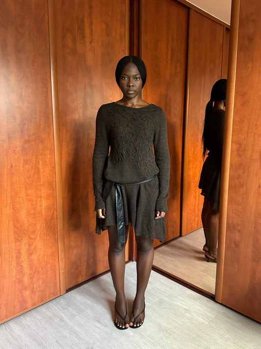 SARAH PACINI MOHAIR KNIT DRESS