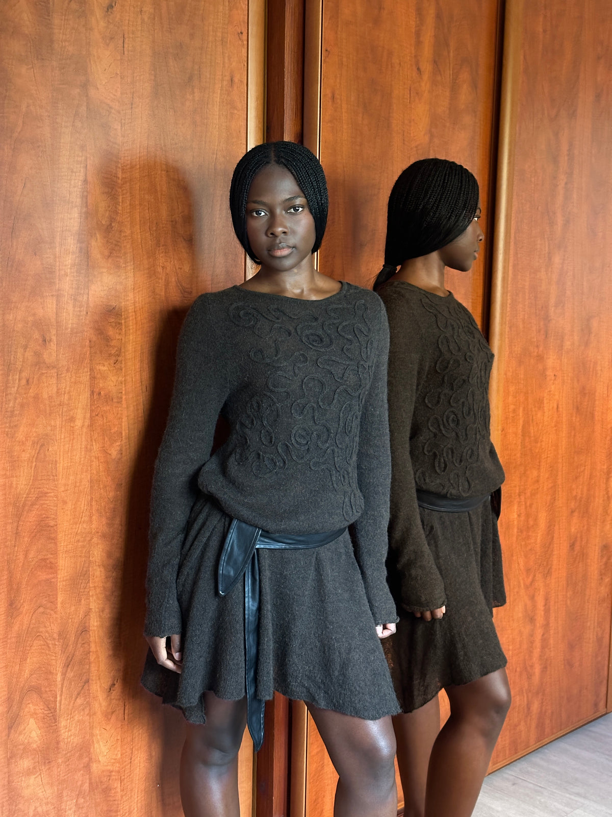 SARAH PACINI MOHAIR KNIT DRESS