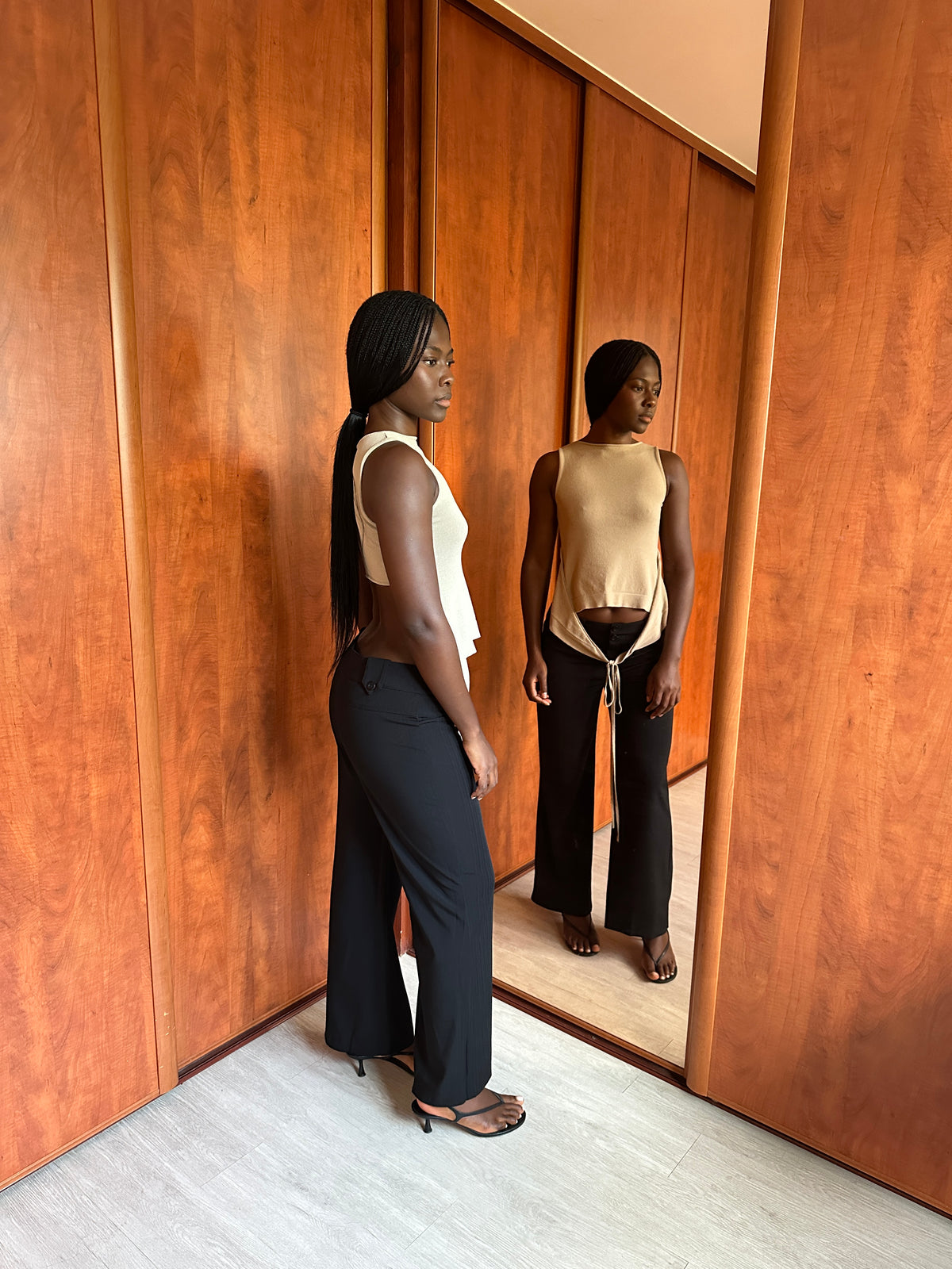 VINTAGE PINSTRIPE TROUSERS