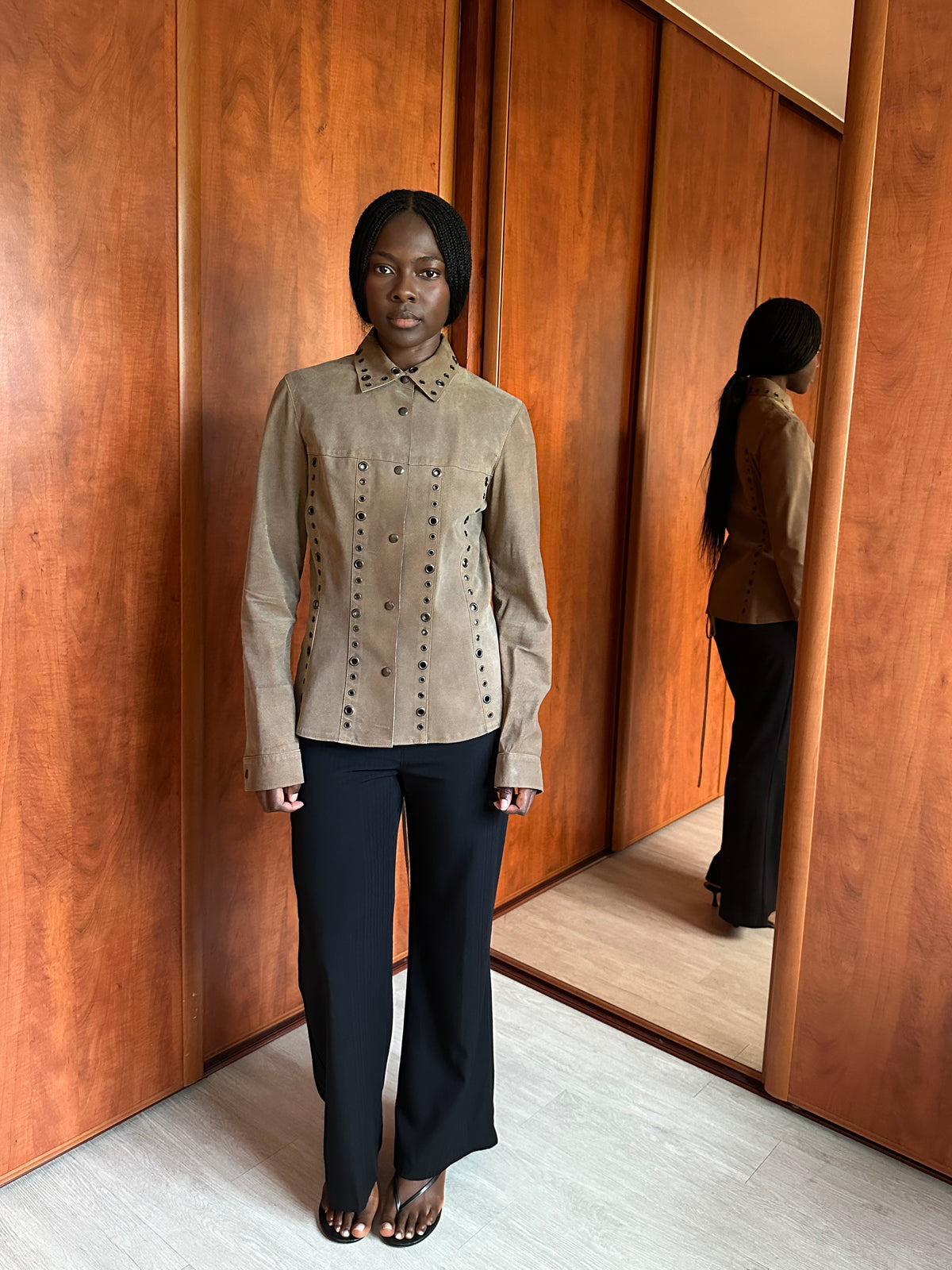 VINTAGE SUEDE GROMMET JACKET