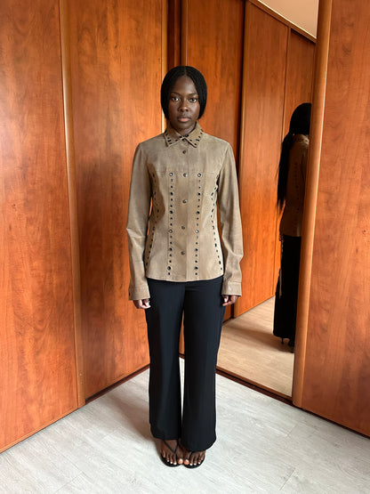 VINTAGE SUEDE GROMMET JACKET