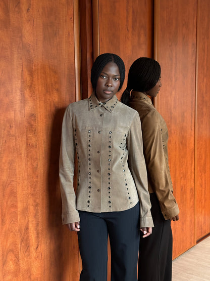 VINTAGE SUEDE GROMMET JACKET