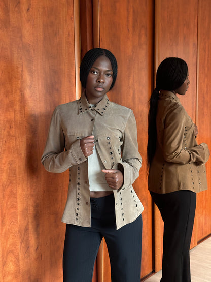 VINTAGE SUEDE GROMMET JACKET