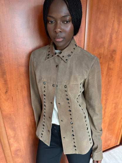 VINTAGE SUEDE GROMMET JACKET