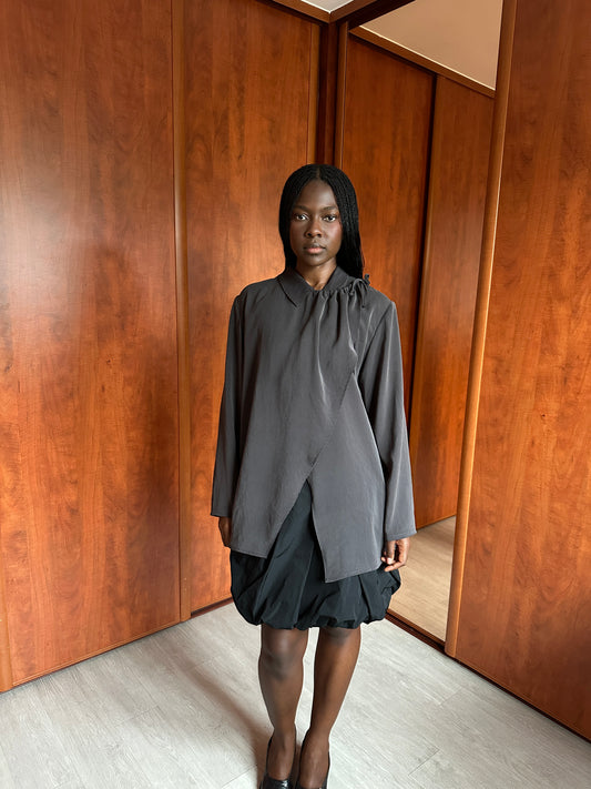 SARAH PACINI ASYMMETRIC COLLAR BLOUSE