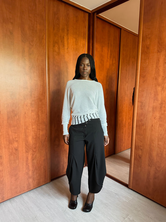 VINTAGE ASYMMETRIC BUTTONS TROUSERS